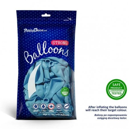 Balony Strong 30 cm błękitne Pastel Baby Blue - 50 sztuk