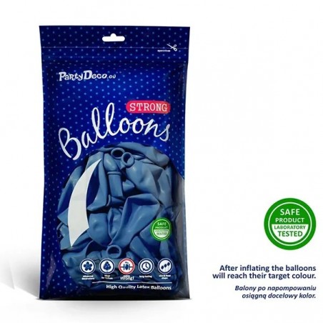 Balony Strong 30 cm chabrowe Pastel Corn. Blue - 100 sztuk