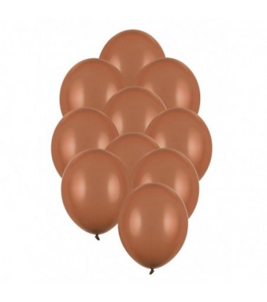 Balony Strong 30 cm ciemne kawowe Pastel Mocca - 10 sztuk