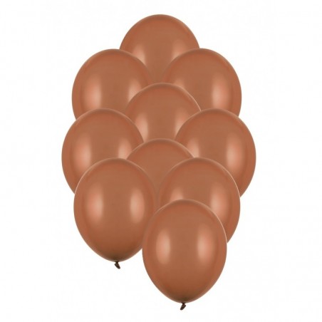 Balony Strong 30 cm ciemne kawowe Pastel Mocca - 10 sztuk