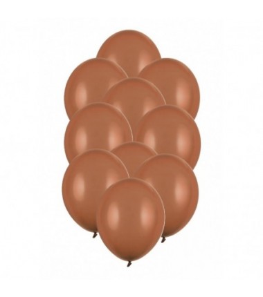 Balony Strong 30 cm ciemne kawowe Pastel Mocca - 10 sztuk