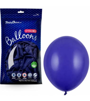 Balony Strong 30 cm ciemnoniebieskie Pastel Royal Blue - 100 sztuk