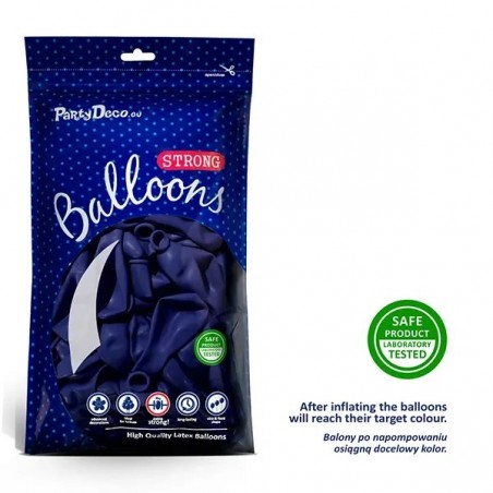 Balony Strong 30 cm ciemnoniebieskie Pastel Royal Blue - 100 sztuk