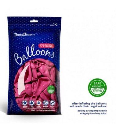 Balony Strong 30 cm ciemnoróżowe Pastel Hot Pink - 100 sztuk