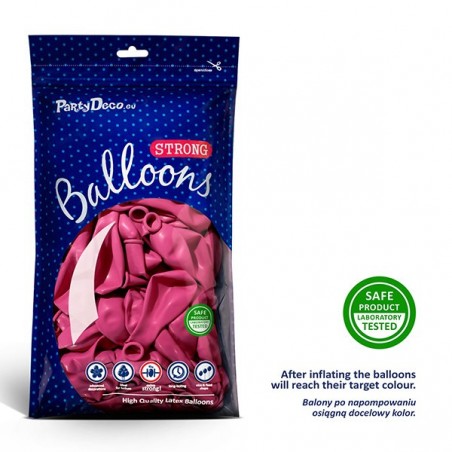 Balony Strong 30 cm ciemnoróżowe Pastel Hot Pink - 100 sztuk