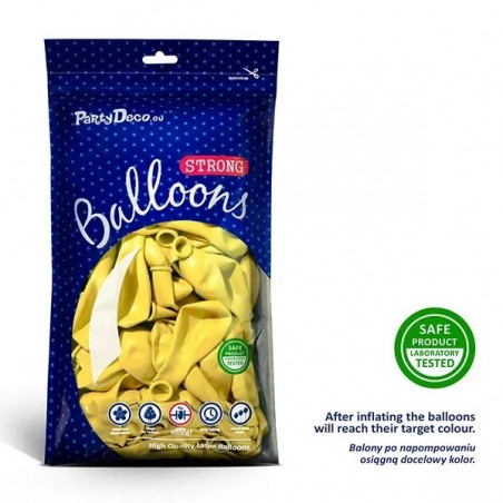 Balony Strong 30 cm cytrynowe Pastel Lemon Zest - 100 sztuk