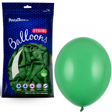 Balony Strong 30 cm emeraldowe Pastel Emerald Green - 100 sztuk