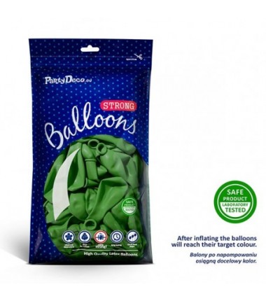 Balony Strong 30 cm jasnozielone Pastel Bright Green - 100 sztuk