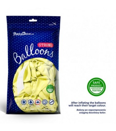 Balony Strong 30 cm jasnożółte Pastel Light Yellow - 100 sztuk