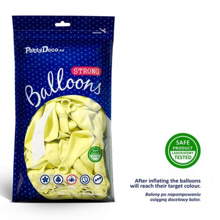 Balony Strong 30 cm jasnożółte Pastel Light Yellow - 100 sztuk
