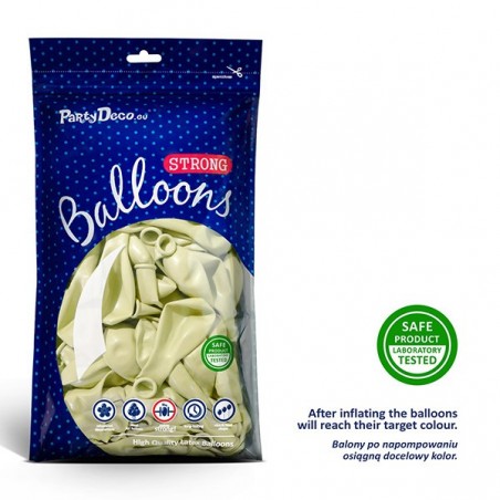 Balony Strong 30 cm kremowe Pastel Light Cream - 50 sztuk
