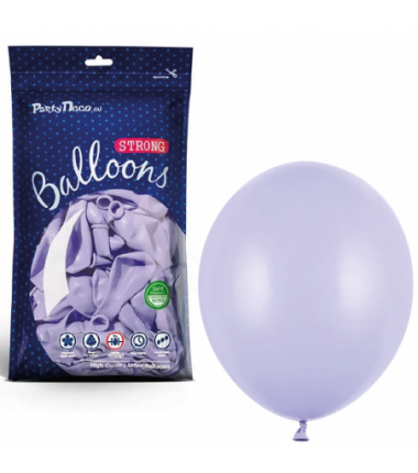 Balony Strong 30 cm liliowe Pastel Light Lilac - 50 sztuk
