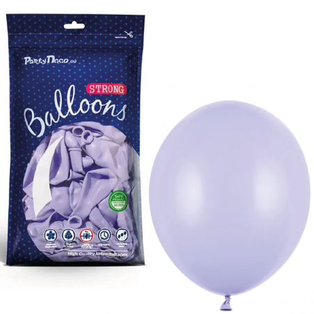 Balony Strong 30 cm liliowe Pastel Light Lilac - 50 sztuk
