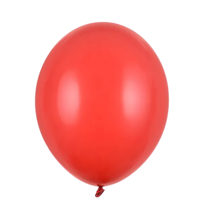 Balony Strong 30 cm makowe czerwone Pastel Poppy Red - 50 sztuk
