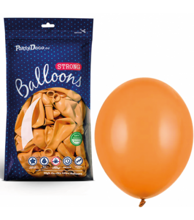 Balony Strong 30 cm mandarynkowe Pastel Mand. Orange - 100 sztuk