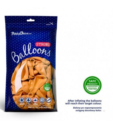 Balony Strong 30 cm mandarynkowe Pastel Mand. Orange - 100 sztuk