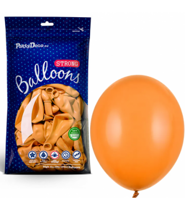 Balony Strong 30 cm mandarynkowe Pastel Mand. Orange - 50 sztuk
