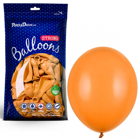 Balony Strong 30 cm mandarynkowe Pastel Mand. Orange - 50 sztuk