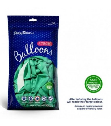 Balony Strong 30 cm miętowo-zielone Pastel Mint Green - 50 sztuk