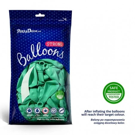 Balony Strong 30 cm miętowo-zielone Pastel Mint Green - 50 sztuk
