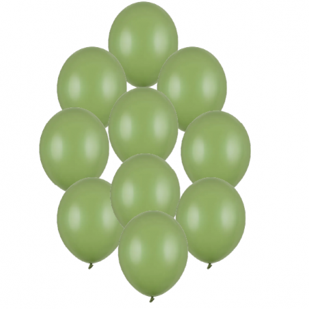 Balony Strong 30 cm oliwkowe Pastel Rosemary Green - 10 sztuk