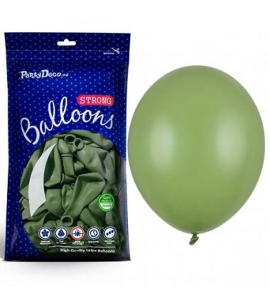Balony Strong 30 cm oliwkowe Pastel Rosemary Green - 100 sztuk