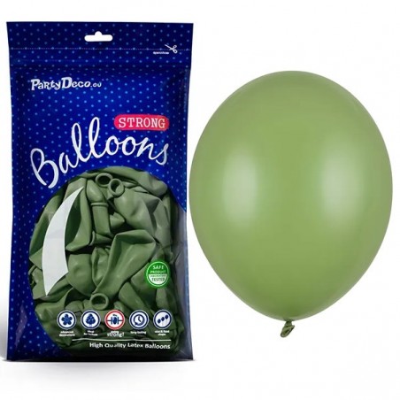 Balony Strong 30 cm oliwkowe Pastel Rosemary Green - 100 sztuk