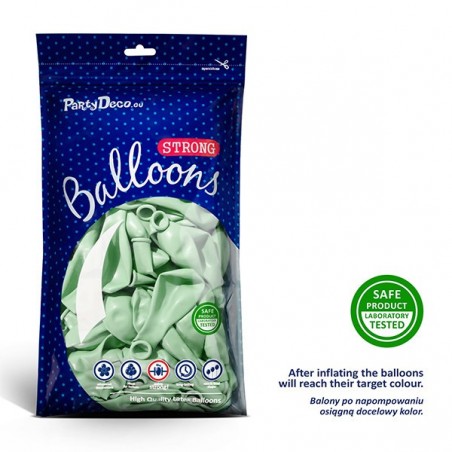 Balony Strong 30 cm pistacjowe Pastel Pistachio - 50 sztuk