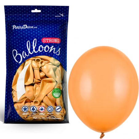 Balony Strong 30 cm pomarańczowy Pastel Brt. Orange - 100 sztuk
