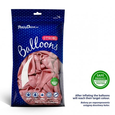 Balony Strong 30 cm różowe Pastel Baby Pink - 100 sztuk