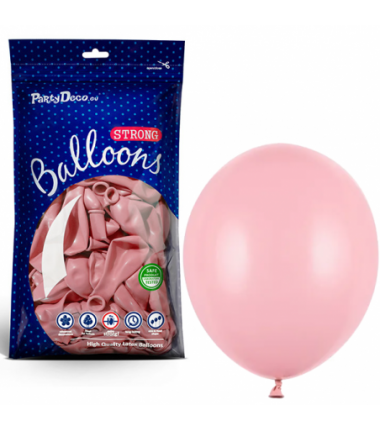 Balony Strong 30 cm różowe Pastel Baby Pink - 50 sztuk