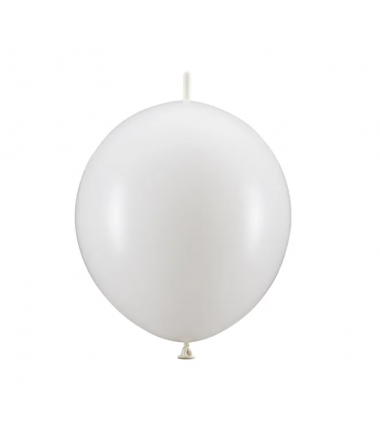 Balony z łącznikiem 28 cm - białe Pastel Pure White - 20 sztuk