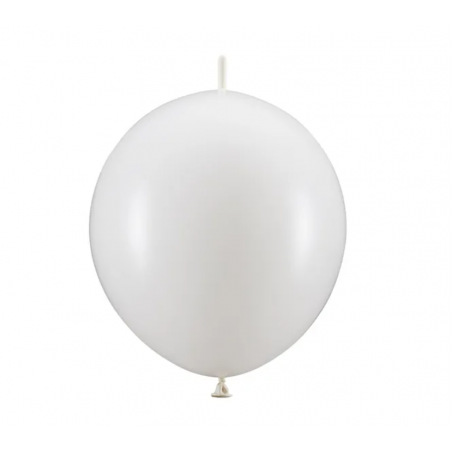 Balony z łącznikiem 28 cm - białe Pastel Pure White - 20 sztuk