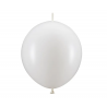 Balony z łącznikiem 28 cm - białe Pastel Pure White - 20 sztuk