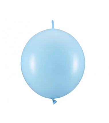 Balony z łącznikiem 28 cm - błękitne Pastel Baby Blue - 20 sztuk