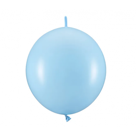 Balony z łącznikiem 28 cm - błękitne Pastel Baby Blue - 20 sztuk