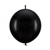Balony z łącznikiem 28 cm - czarne Pastel Black - 20 sztuk