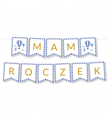 Girlanda Mam Roczek - Balony Niebieskie