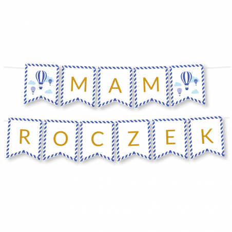 Girlanda Mam Roczek - Balony Niebieskie