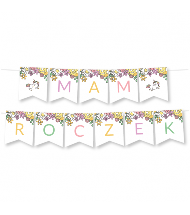 Girlanda Mam Roczek - Jednorożec