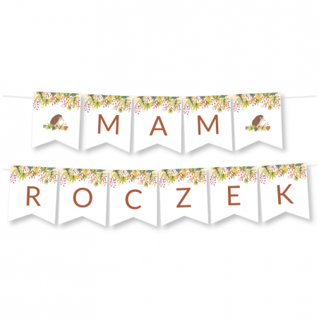 Girlanda Mam Roczek - Leśne Zwierzęta Jeżyk