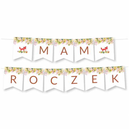 Girlanda Mam Roczek - Leśne Zwierzęta Lis