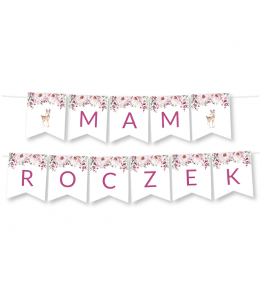 Girlanda Mam Roczek - Sarenka w Kwiatach