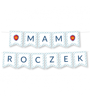 Girlanda Mam Roczek - Psie Łapki
