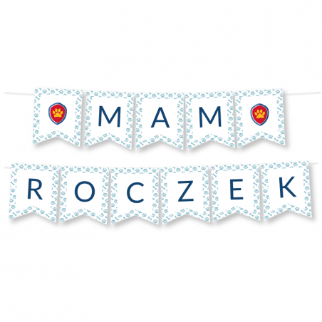 Girlanda Mam Roczek - Psie Łapki