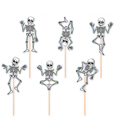 Toppery Halloween Szkielety 6szt.