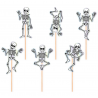 Toppery Halloween Szkielety 6szt.
