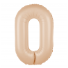 Balon foliowy Cyfra 0 - 100 cm - Karmelowy