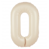 Balon foliowy Cyfra 0 - 100 cm - Kremowy