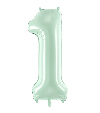 Balon foliowy Cyfra 1 - 72 cm - Zielony
